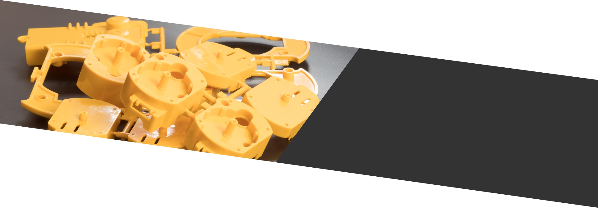 Plastic injection molding parts on the floor